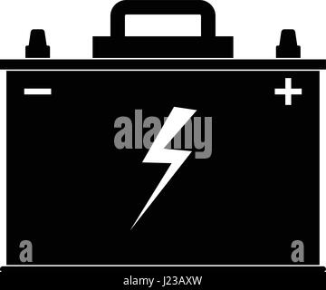 L'icône de batterie de voiture sur fond blanc. Vector Illustration Illustration de Vecteur