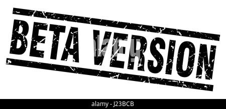 Version bêta noir carré grunge stamp Illustration de Vecteur