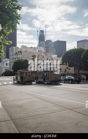 Cable Cars de San Francisco, Californie Banque D'Images