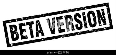 Version bêta noir carré grunge stamp Illustration de Vecteur