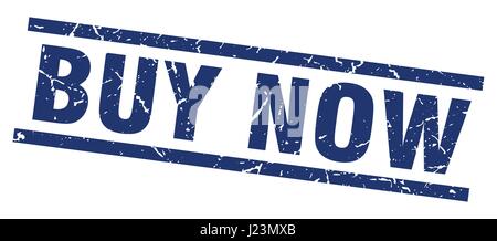 Grunge blue square achetez stamp Illustration de Vecteur