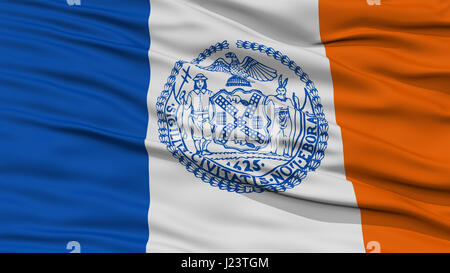 Libre de la ville de New York, en agitant des drapeaux dans le vent, l'État de New York, États-Unis d'Amérique Banque D'Images