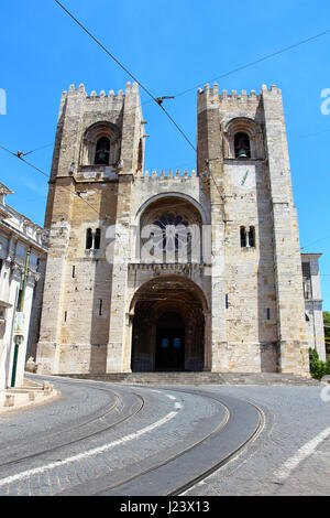 La Cathédrale de Lisbonne (Santa Maria Maior de Lisboa, Portugal) Banque D'Images