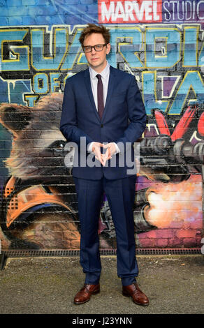 James Gunn Directeur assistant à la première européenne de gardiens de la Galaxie Vol. 2 tenue à l'Eventim Apollo, Londres. ASSOCIATION DE PRESSE Photo. Photo date : lundi 24 avril, 2017. Voir PA story SHOWBIZ Galaxie. Crédit photo doit se lire : Ian West/PA Wire Banque D'Images