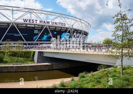 West Ham London Stadium au Queen Elizabeth Olympic Park, Londres Angleterre Royaume-Uni UK Banque D'Images
