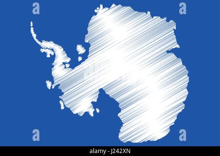 Carte de l'Antarctique, d'illustration vectorielle Illustration de Vecteur