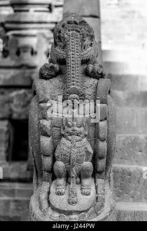 Détail de Makara de Candi Siwa (Shiva) à Prambanan temple complexe. 9e siècle composé temple hindou situé sur Central Java Indonésie Banque D'Images