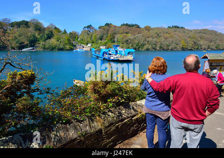 Traversée de la rivière FAL, Cornwall, Angleterre, Royaume-Uni Banque D'Images