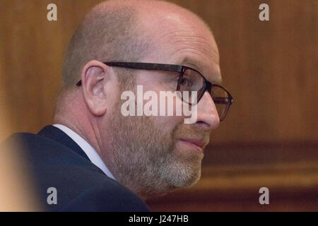 Londres, Royaume-Uni. Apr 24, 2017. Paul Nuttall du County Hall Marriot à Londres, Royaume-Uni. Credit : Brayan Lopez/Alamy Live News Banque D'Images