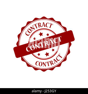 Illustration de timbres du contrat Banque D'Images