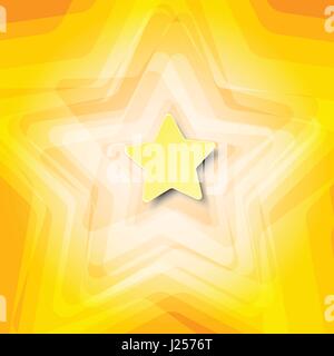 Étoile orange 3D multi-couches transparentes sur des étoiles pour conception de forme concept abstract background Illustration de Vecteur