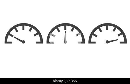 Compteur avec différents niveaux. Télévision style vector Illustration de Vecteur