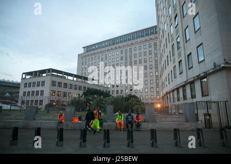 Southbank stret travaille, Londres Banque D'Images