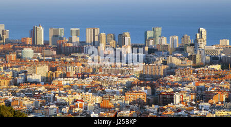 Vue panoramique sur Barcelonain journée d'été en Espagne Banque D'Images