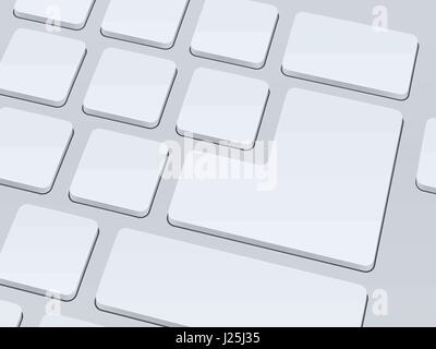 Conception de clavier ordinateur blanc vide pour vos projets d'entreprise. Close up image. Fond d'illustration vectorielle. Illustration de Vecteur