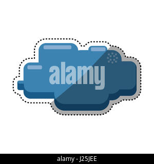 Jeu vidéo pixélisé Cloud Banque D'Images