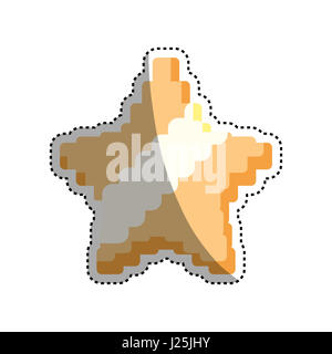 Pixelated Star icône vidéoludique vector illustration graphic design Banque D'Images