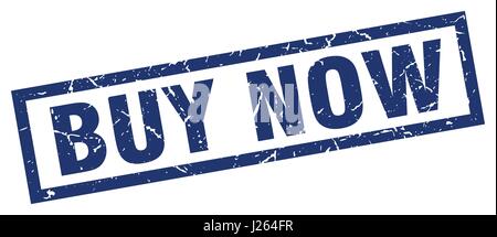 Grunge blue square achetez stamp Illustration de Vecteur