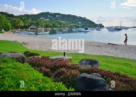 Avis de l'hôtel Westin Resort and Villas St John, a luxury resort hotel Situé sur Great Cruz Bay dans les îles Vierges américaines. Banque D'Images