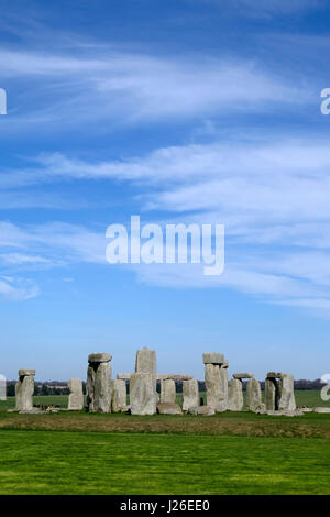 Monument préhistorique de Stonehenge dans le Wiltshire, Angleterre Banque D'Images