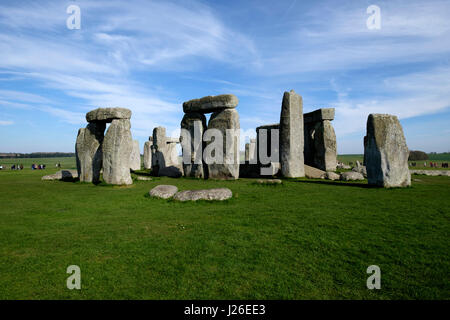 Monument préhistorique de Stonehenge dans le Wiltshire, Angleterre Banque D'Images