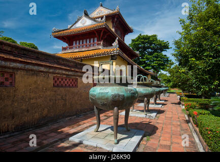 Hien Lam pavilion dans la citadelle, Palais Impérial, Halls Mandarin Hoang Thanh, Cité Interdite, Purpurstadt, Hue, Vietnam Banque D'Images