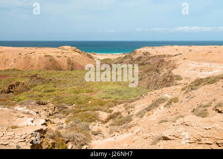 Petit barranco près de El Cotillo à Fuerteventura, Espagne. Banque D'Images