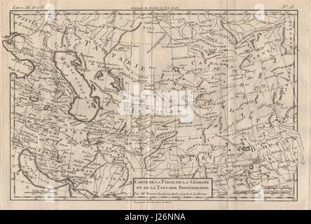 Carte de la Perse, de la Géorgie et de la Tartarie… l'Asie centrale. BONNE CARTE 1780 Banque D'Images