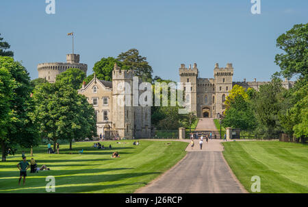 Royaume-uni, Angleterre, Berkshire, la longue marche de la Windsor Great Park au château de Windsor Banque D'Images