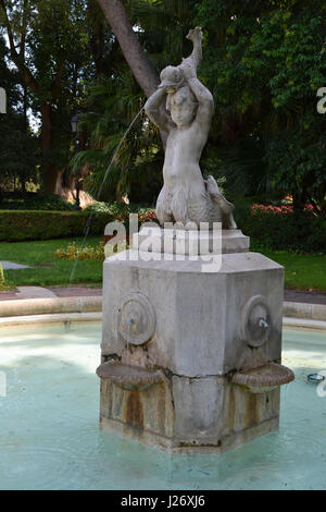 Nommé à la sculpture Trito jardins Joan Maragall à Barcelone, Espagne Banque D'Images