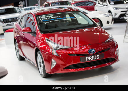 Belgrade, Serbie - le 23 mars 2017 : nouvelle Toyota Prius présenté à Belgrade 53è International Motor Show - MSA (OICA). Banque D'Images