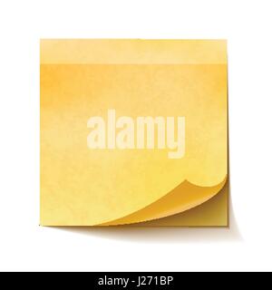 Sticky note réaliste isolé sur fond blanc Illustration de Vecteur