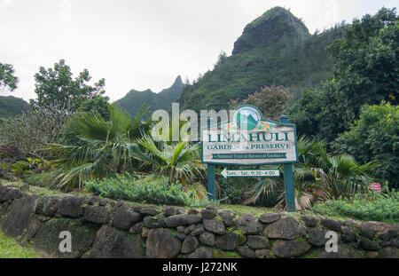 Haena Kauai Hawaii Haena State Park à Limahull et préserver le Jardin Tropical Botanical Garden Côte-Nord Banque D'Images
