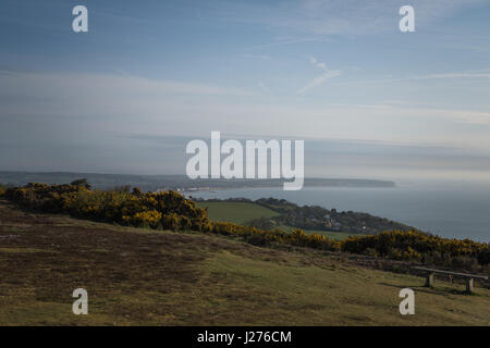 Vue sur la baie de Sandown, Isle of Wight. Banque D'Images