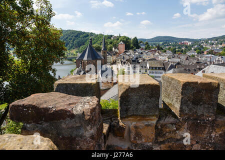 Vue depuis la tour Belvédère, Bernkastel-Kues, Allemagne Banque D'Images