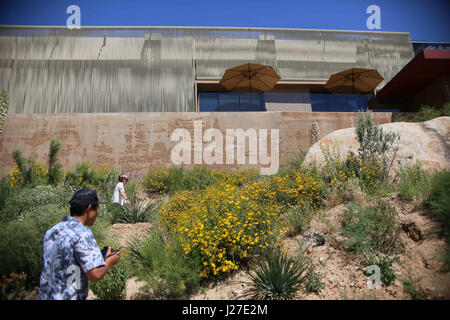 Valle de Guadelupe, Baja California, Mexique. 6ème apr 2017. Monte Xanic winery dans le Valle de Guadelupe région mexicaine du vin le mercredi 5 avril 2017 Crédit : Sandy Huffaker/ZUMA/Alamy Fil Live News Banque D'Images