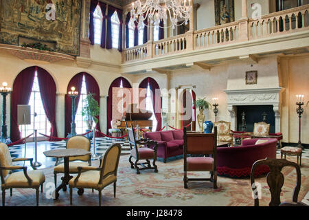 Intérieur de Ca d'Zan, l'hôtel particulier de la Renaissance méditerranéenne, propriétaire du cirque et d'art John Ringling et sa femme Mable, Sarasota, Floride. Banque D'Images