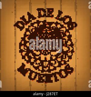 Le Jour des Morts Crâne Vector background de l'affiche. Dia de los muertos Illustration de Vecteur