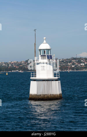 La Manche Ouest Lumière Pile alias le gâteau de mariage de l'ouest du port de Sydney, Nouvelle Galles du Sud, Australie Banque D'Images