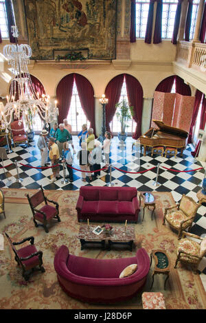 Intérieur de Ca d'Zan, l'hôtel particulier de la Renaissance méditerranéenne, propriétaire du cirque et d'art John Ringling et sa femme Mable, Sarasota, Floride. Banque D'Images