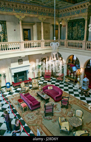 Intérieur de Ca d'Zan, l'hôtel particulier de la Renaissance méditerranéenne, propriétaire du cirque et d'art John Ringling et sa femme Mable, Sarasota, Floride. Banque D'Images