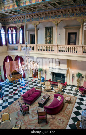 Intérieur de Ca d'Zan, l'hôtel particulier de la Renaissance méditerranéenne, propriétaire du cirque et d'art John Ringling et sa femme Mable, Sarasota, Floride. Banque D'Images