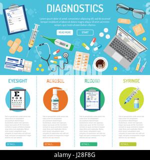 Bannière médicale et des infographies Illustration de Vecteur