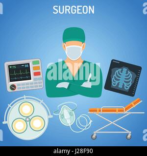 Médecin Chirurgien concept Illustration de Vecteur