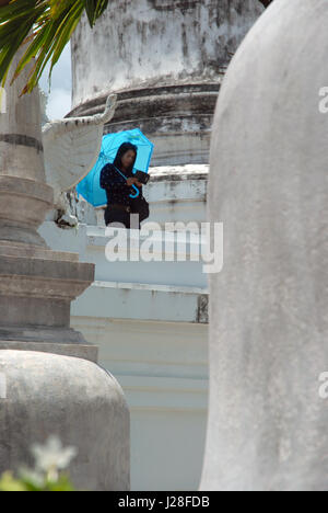 Songkran Festival, Nakhon Si Thammarat, Thaïlande. Banque D'Images