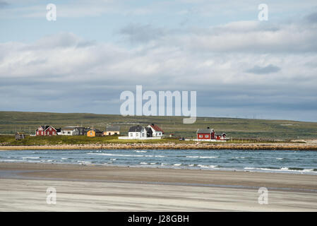 La Norvège, Finnmark, Vadsø, maintien de la plage sur la partie orientale de l'île de Varanger Banque D'Images