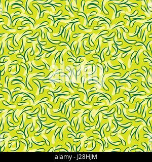 Motif floral vert feuilles transparente. vector illustration. Illustration de Vecteur