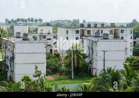 Cuba, Ciego de Ávila, Morón, maisons à Moron Banque D'Images