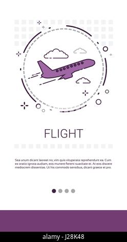 La peur les billets d'avion Réservation en ligne Bannière Service Illustration de Vecteur
