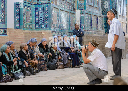 L'Ouzbékistan, Samarkand province, Samarkand, qui a fondé dans l'antiquité et faite par Timur le Grand à la capitale. L'Héritage Culturel Mondial de l'UNESCO Banque D'Images